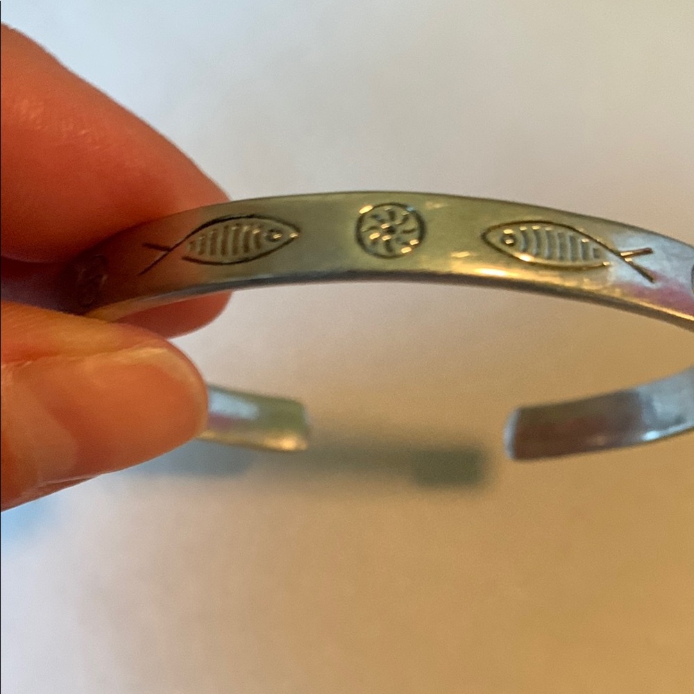 Silver Fish Patterned Bracelet